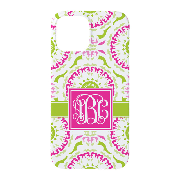 Pink & Green Suzani iPhone 15 Case - Back