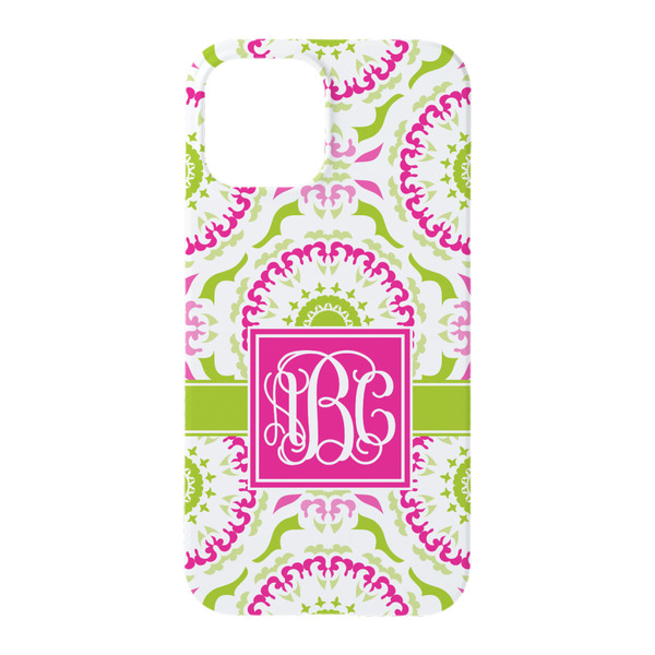 Pink & Green Suzani iPhone 15 Pro Case - Back