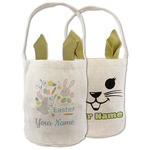 Easter Bunnies Double Sided Easter Basket (Personalized)
