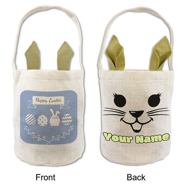 Easter Bunny Eggs Easter Basket - APPROVAL (FRONT & BACK)