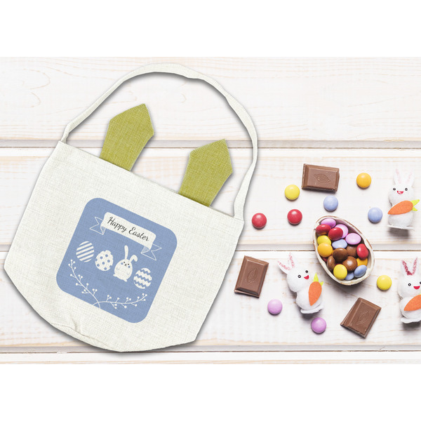 Easter Bunny Eggs Easter Basket - FLATLAY (front)