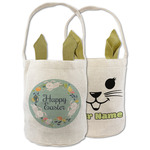 Easter Bunnies Frame Double Sided Easter Basket (Personalized)