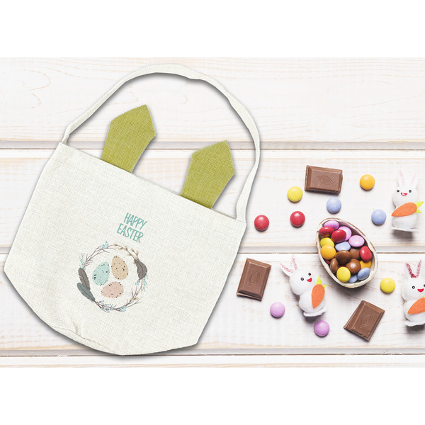 Easter Egg Nest Easter Basket - FLATLAY (front)