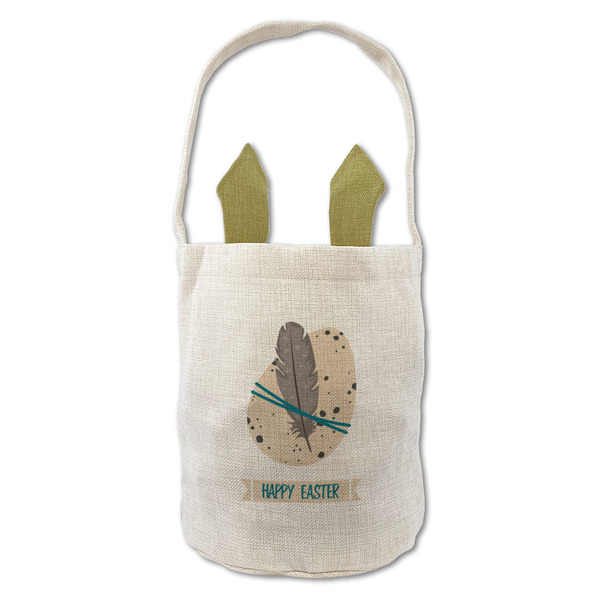 Custom Easter Egg & Feather Easter Basket
