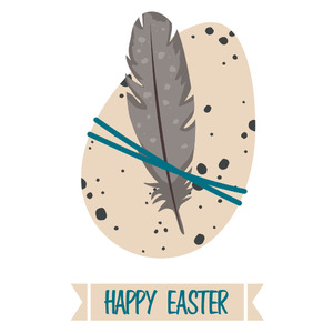 Easter Egg & Feather