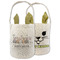Easter Bunnies In A Line Double Sided Easter Basket (Personalized)