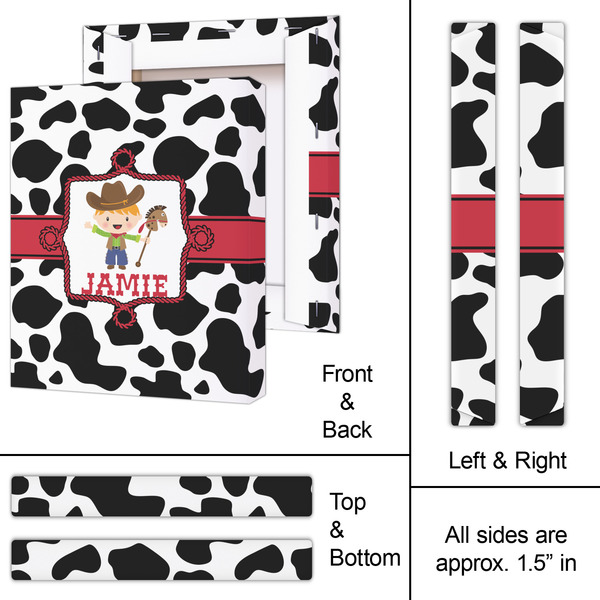 Cowprint w/Cowboy 11x14 - Canvas Print - Approval