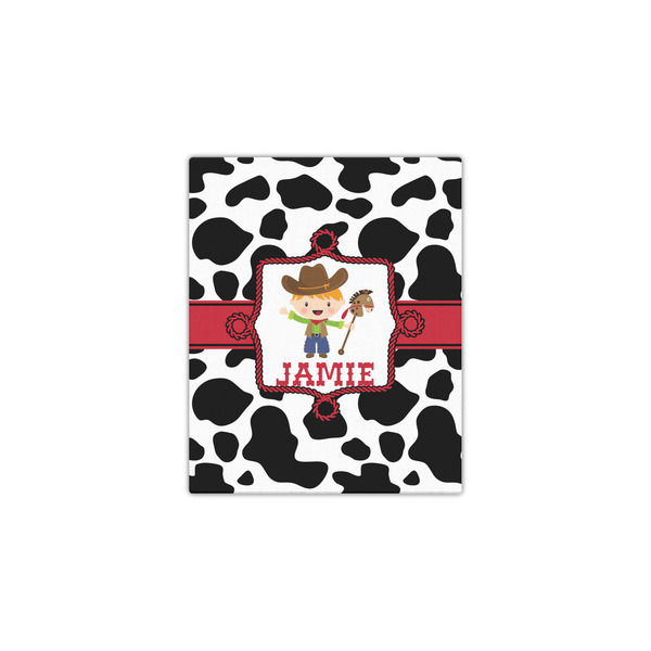 Cowprint w/Cowboy 11x14 - Canvas Print - Front View