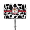 Cowprint w/Cowboy 12" Drum Lampshade - ON STAND (Fabric)