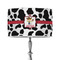 Cowprint w/Cowboy 12" Drum Lampshade - ON STAND (Poly Film)