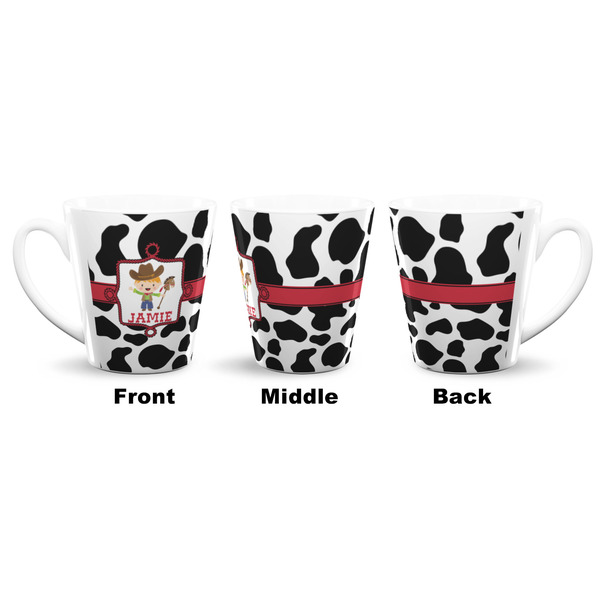 Cowprint w/Cowboy 12 Oz Latte Mug - Approval