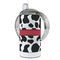 Cowprint w/Cowboy 12 oz Stainless Steel Sippy Cups - FULL (back angle)