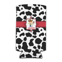 Cowprint w/Cowboy Can Cooler (tall 12 oz) (Personalized)
