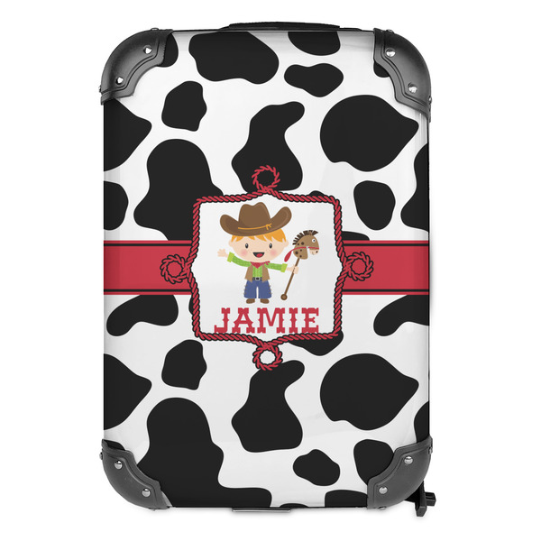 Cowprint w/Cowboy 13" Hard Shell Backpacks - FRONT