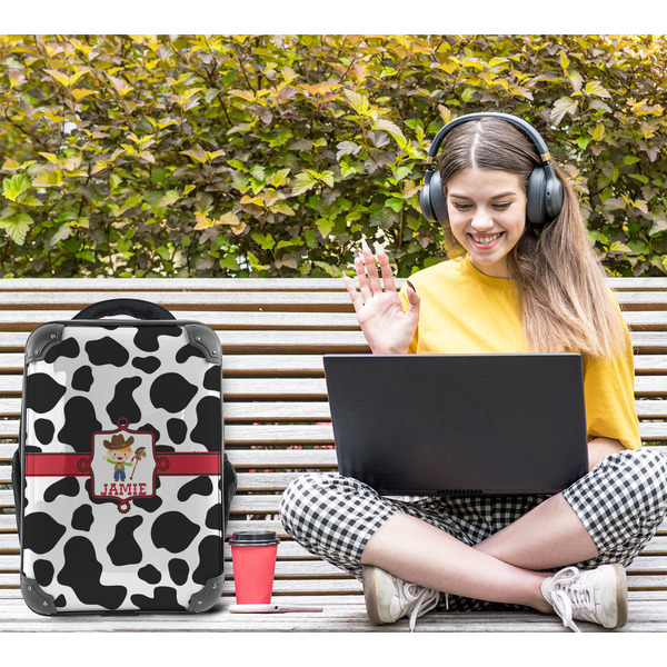 Cowprint w/Cowboy 15" Backpack - LIFESTYLE