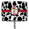 Cowprint w/Cowboy 16" Drum Lampshade - ON STAND (Fabric)