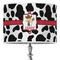 Cowprint w/Cowboy 16" Drum Lampshade - ON STAND (Poly Film)