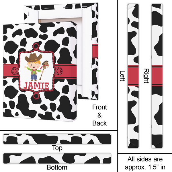 Cowprint w/Cowboy 16x20 - Canvas Print - Approval