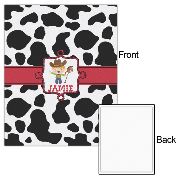 Cowprint w/Cowboy 16x20 - Matte Poster - Front & Back
