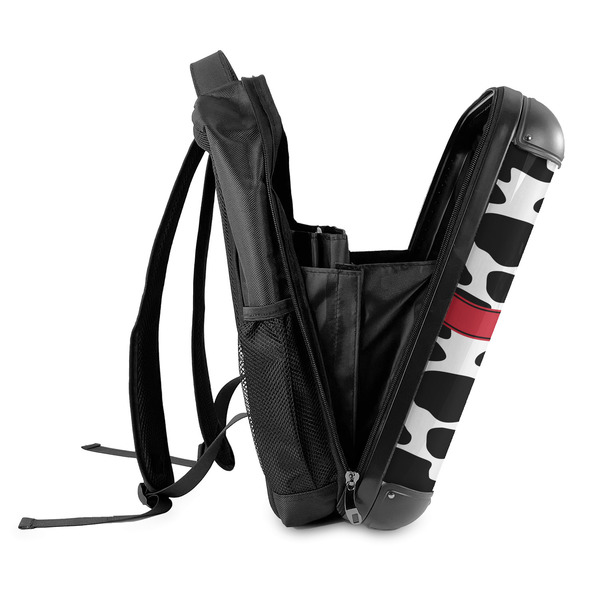 Cowprint w/Cowboy 18" Hard Shell Backpacks - SIDE OPEN