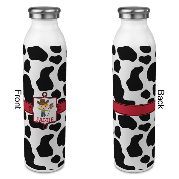 Cowprint w/Cowboy 20oz Water Bottles - Full Print - Approval