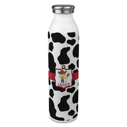 Cowprint w/Cowboy 20oz Stainless Steel Water Bottle - Full Print (Personalized)