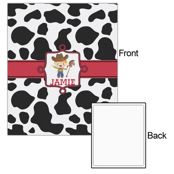 Cowprint w/Cowboy 20x24 - Matte Poster - Front & Back