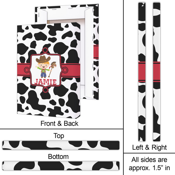 Cowprint w/Cowboy 20x30 - Canvas Print - Approval
