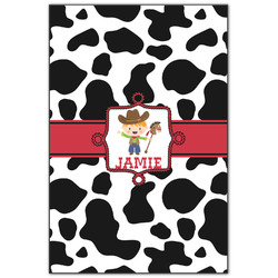 Cowprint w/Cowboy Wood Print - 20x30 (Personalized)