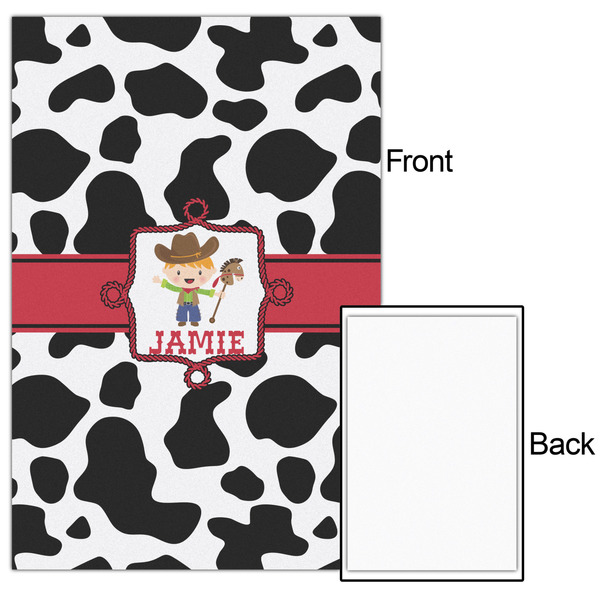 Cowprint w/Cowboy 24x36 - Matte Poster - Front & Back