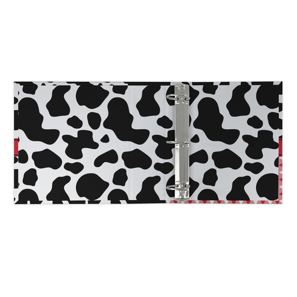 Cowprint w/Cowboy 3 Ring Binders - Full Wrap - 2" - OPEN INSIDE