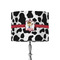 Cowprint w/Cowboy 8" Drum Lampshade - ON STAND (Fabric)