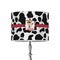 Cowprint w/Cowboy 8" Drum Lampshade - ON STAND (Poly Film)