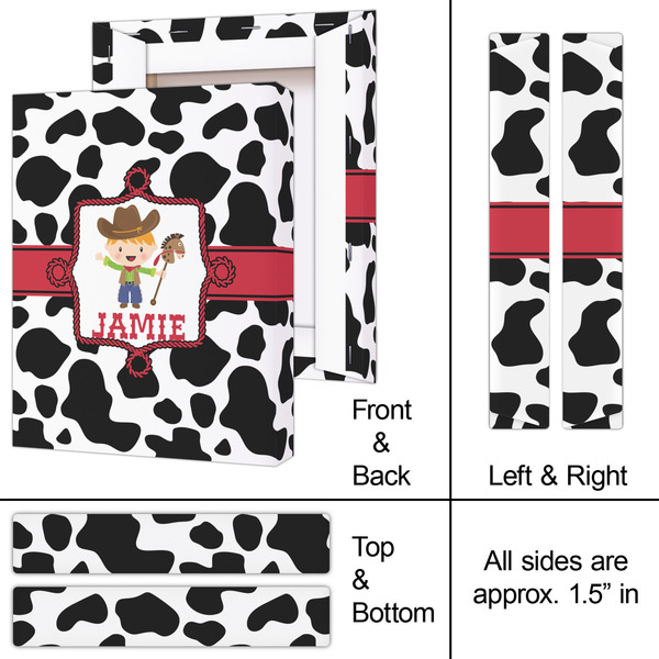 Cowprint w/Cowboy 8x10 - Canvas Print - Approval