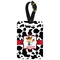 Cowprint w/Cowboy Metal Luggage Tag w/ Name or Text