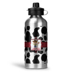 Cowprint w/Cowboy Water Bottle - Aluminum - 20 oz (Personalized)