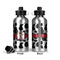 Cowprint w/Cowboy Aluminum Water Bottle - Front and Back