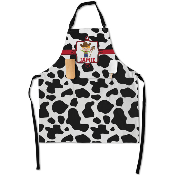 Custom Cowprint w/Cowboy Apron With Pockets w/ Name or Text
