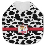 Cowprint w/Cowboy Jersey Knit Baby Bib w/ Name or Text