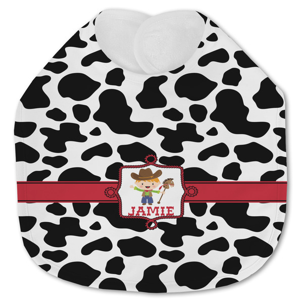 Cowprint w/Cowboy Baby Bib - AFT closed
