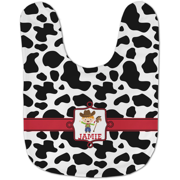 Cowprint w/Cowboy Baby Bib - AFT flat