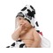 Cowprint w/Cowboy Baby Hooded Towel on Child