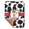 Cowprint w/Cowboy Sherpa Baby Blanket - 30" x 40" w/ Name or Text