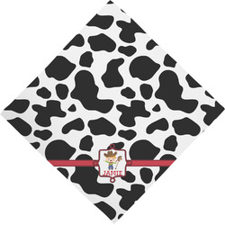 Cowprint w/Cowboy Dog Bandana Scarf w/ Name or Text