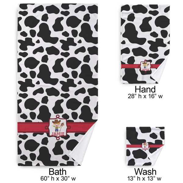 Cowprint w/Cowboy Bath Towel Sets - 3-piece - Approval