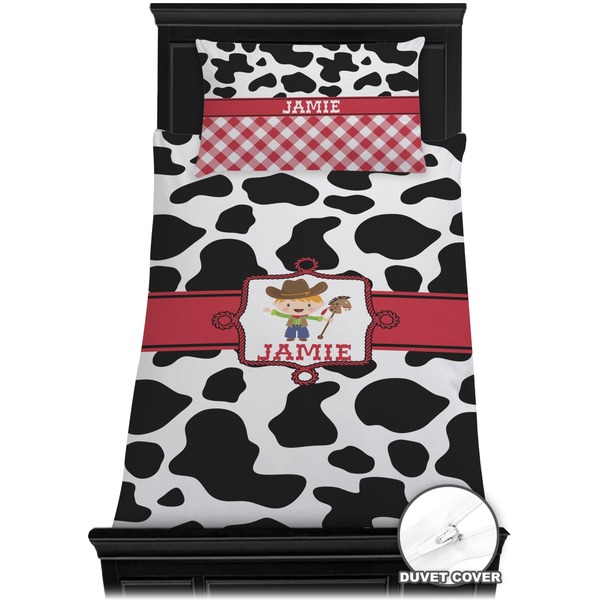 Cowprint w/Cowboy Bedding Set (Twin) - Duvet
