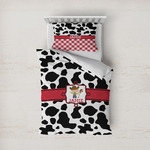 Cowprint w/Cowboy Duvet Cover Set - Twin (Personalized)