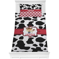 Cowprint w/Cowboy Comforter Set - Twin XL (Personalized)