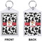 Cowprint w/Cowboy Bling Keychain (Front + Back)