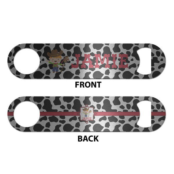Cowprint w/Cowboy Bottle Opener - Front & Back